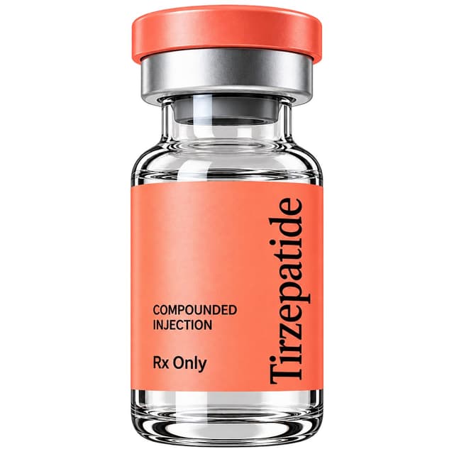 Compounded tirzepatide vial