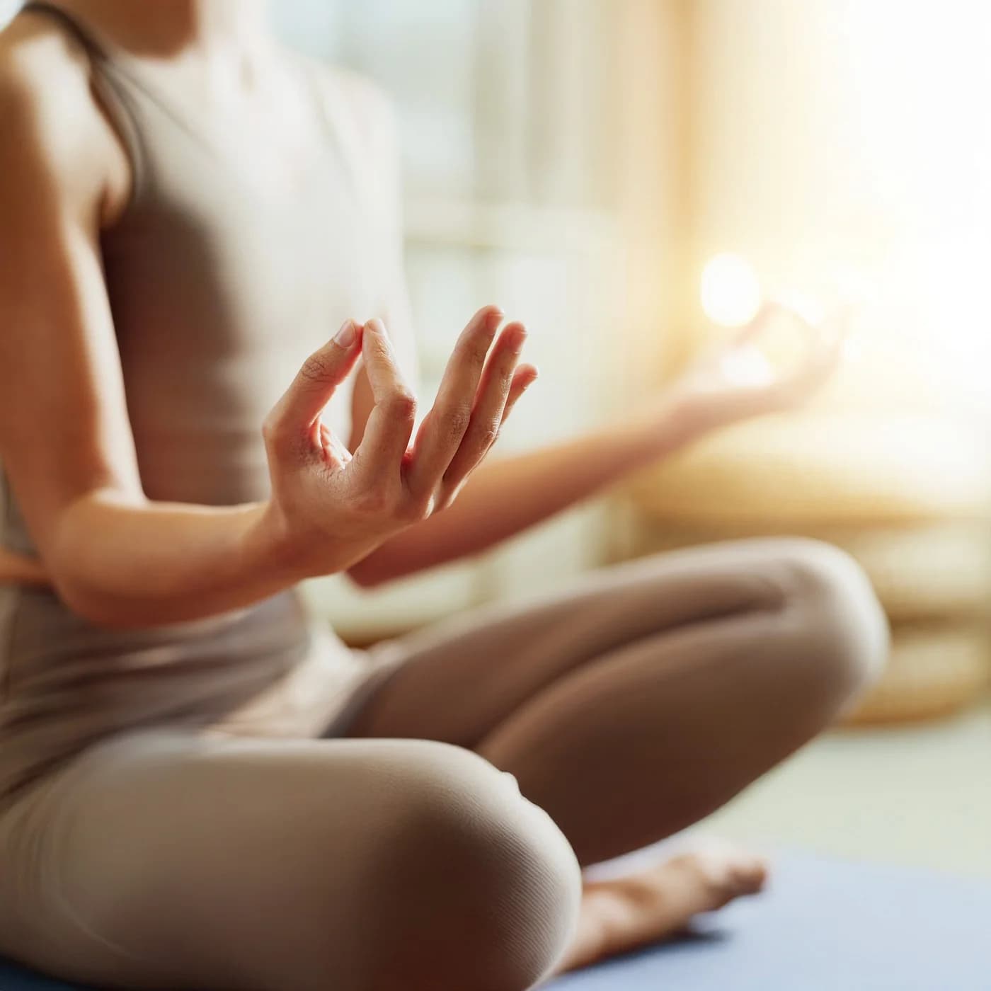 A person practicing mindfulness