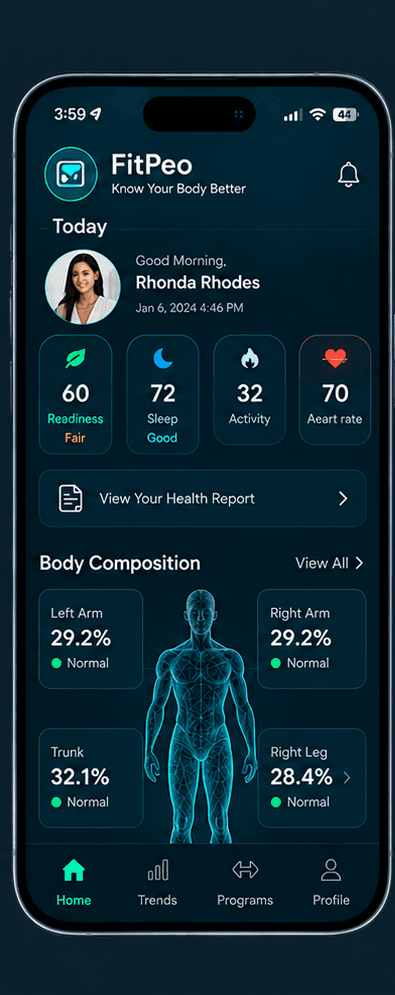 FitPeo app screen 1