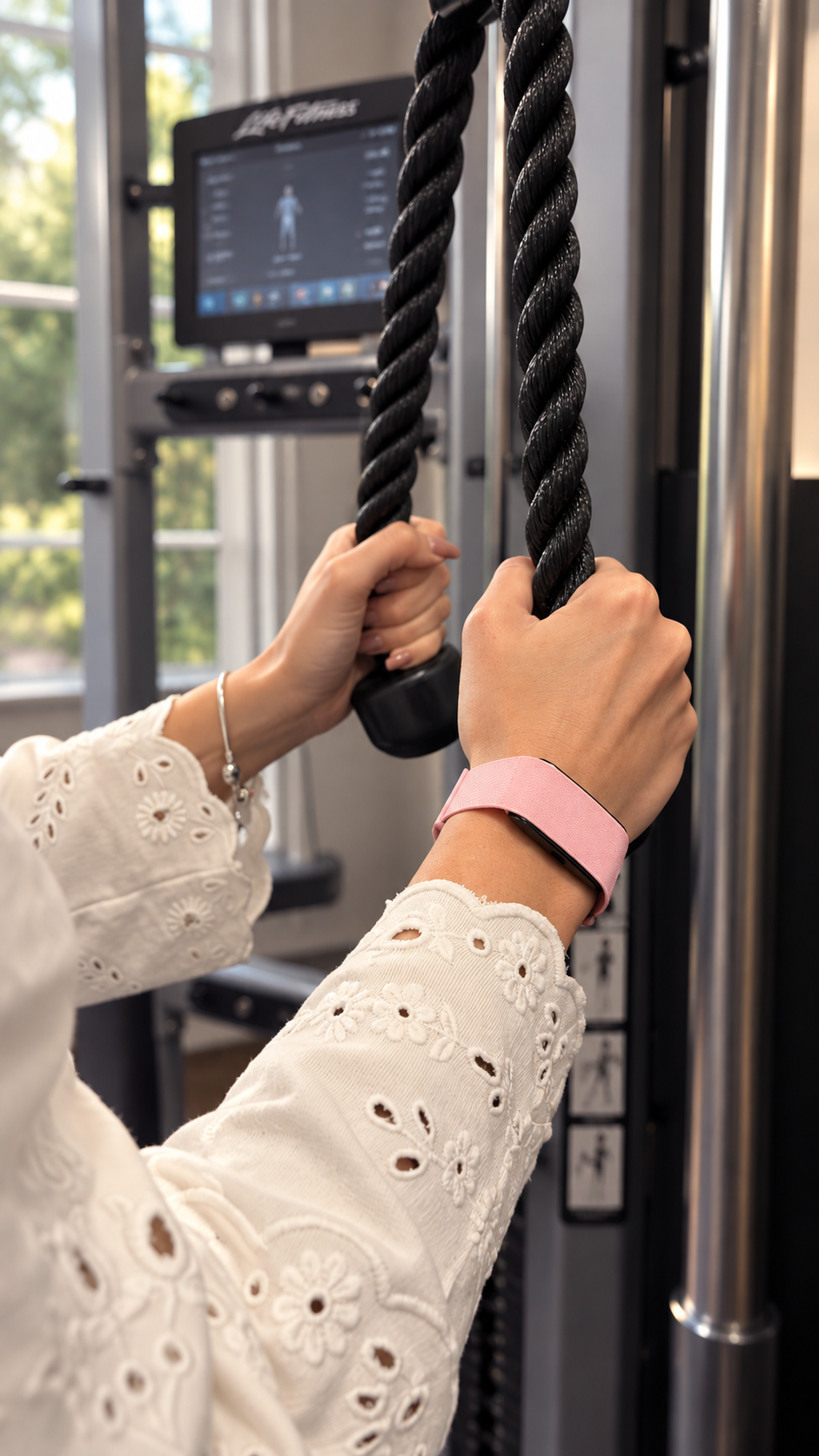 FitPeo Smart Band worn on the wrist